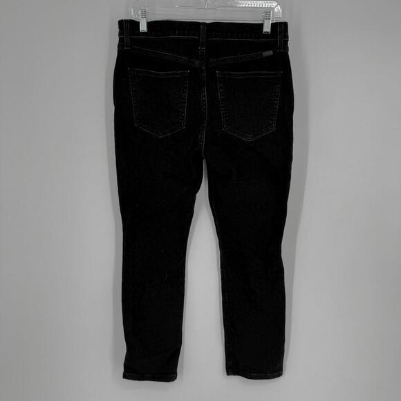 AYR jeans womens 30 short black high rise straight leg stir  denim minimalist - Picture 6 of 6
